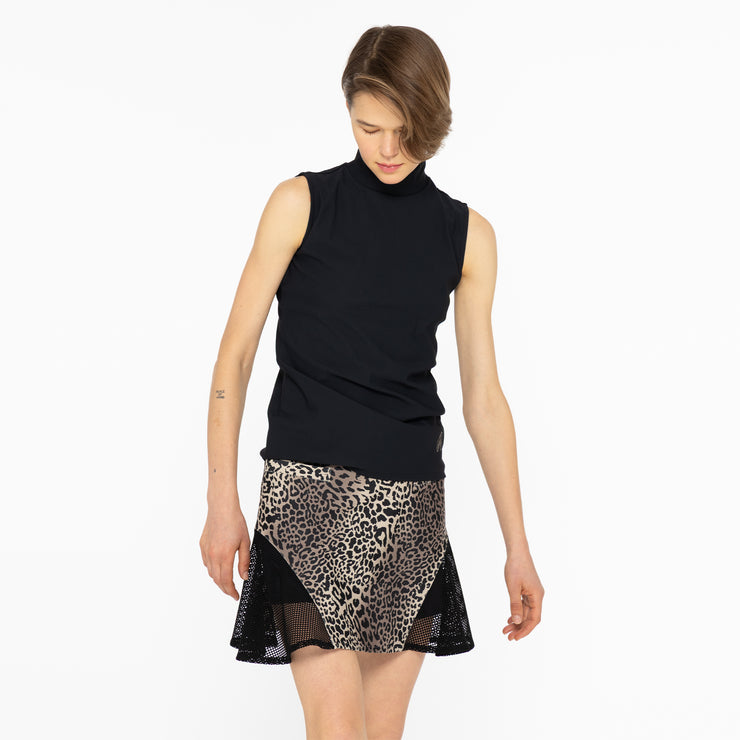 LEOPARD 메쉬 스커트