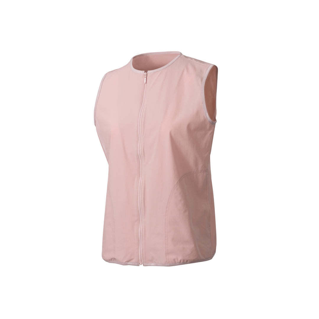 ベスト ピンク XGFKV02J3 フリル付き ニットベスト