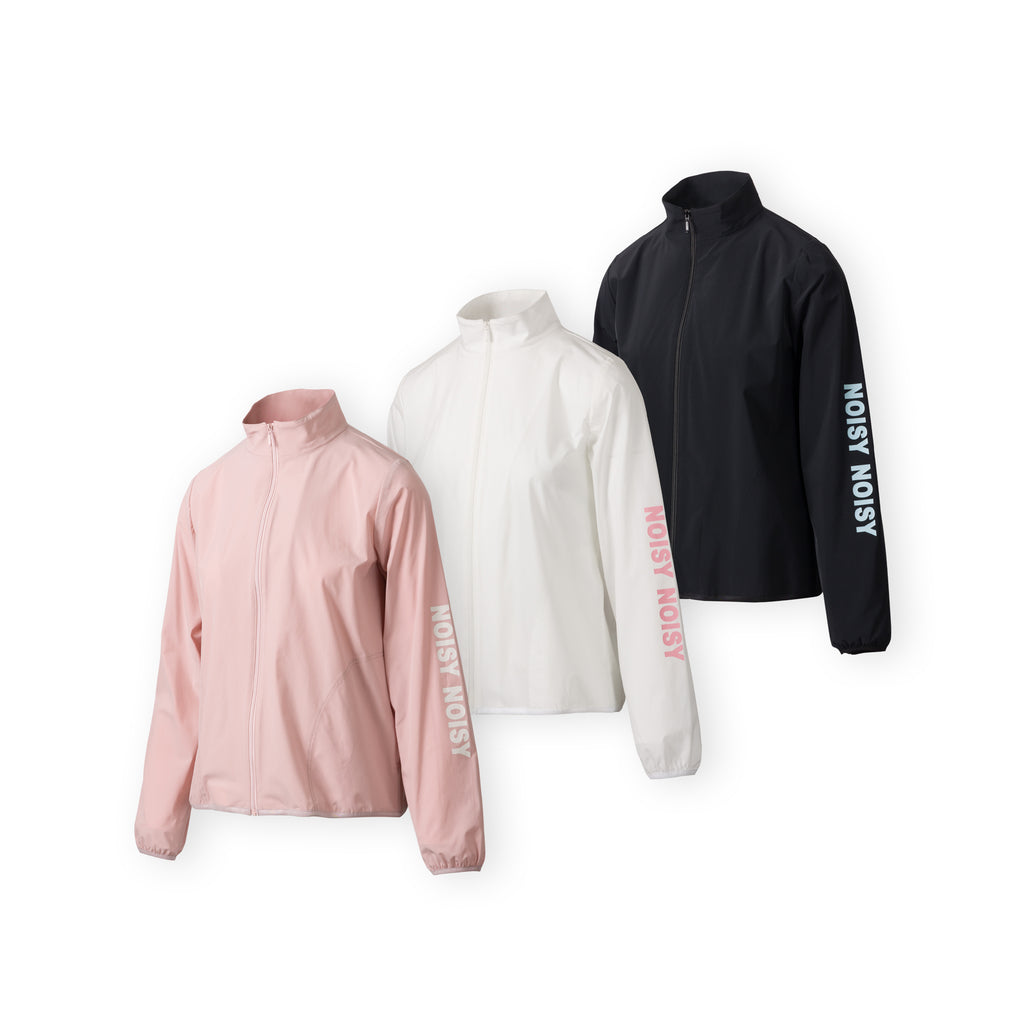 新品 noisy ミエコウエサコ ウインドブレーカー　ベージュ　L ロゴ入りウィンドブレーカー – Noisy Noisy by mieko uesako