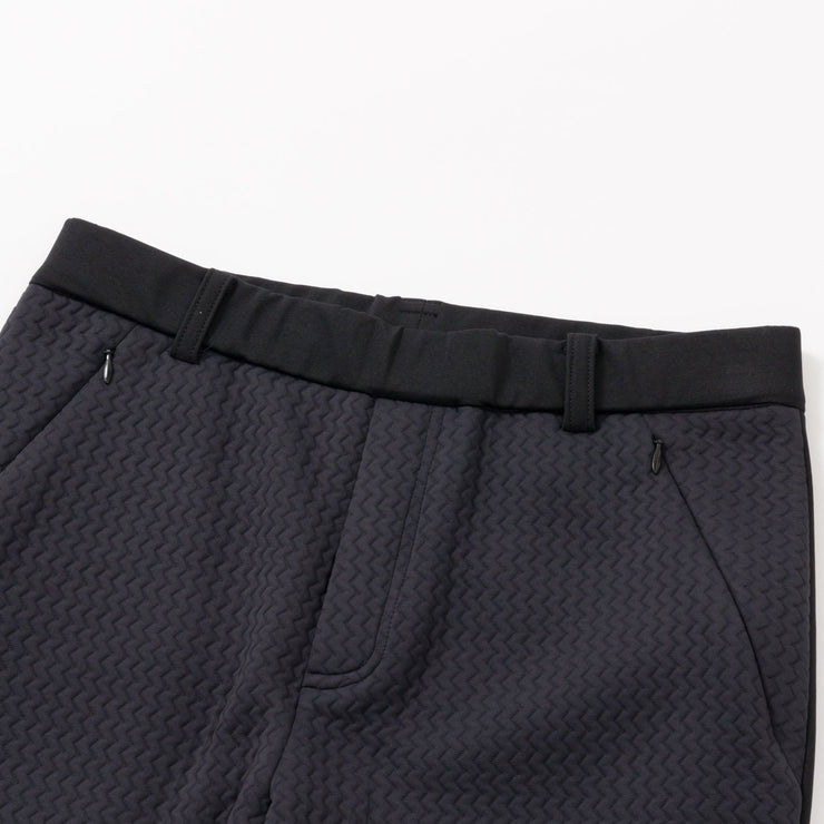 Two-tone material straight pants