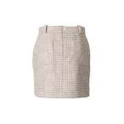 Chidori lattice back brushed skirt