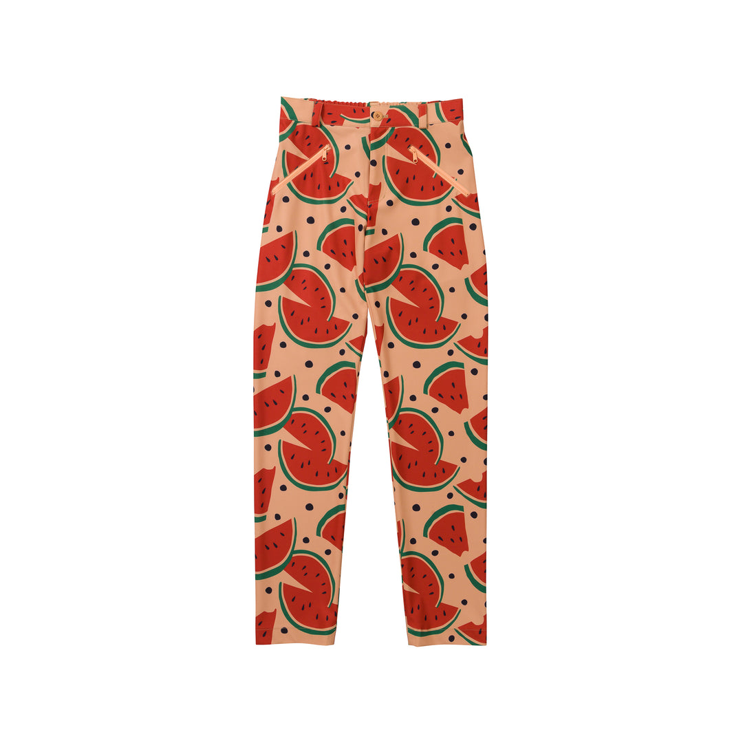 mici フルーツプリントパンツ mici（ミチ）の「(mici)フルーツプリントフレアワイドパンツ