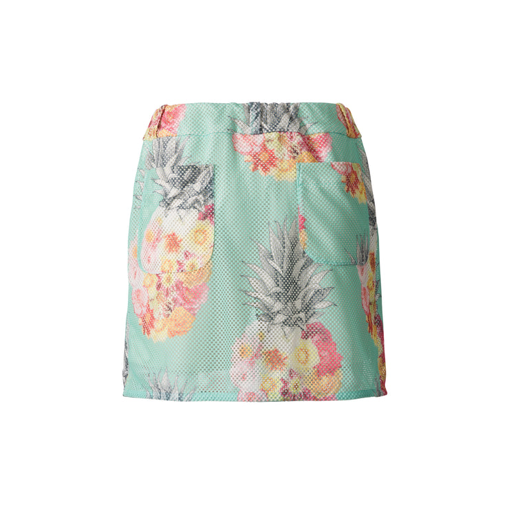 Mesh print pineapple skirt