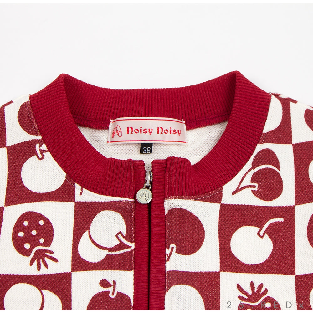 格子柄ジップアップベスト – Noisy Noisy by mieko uesako