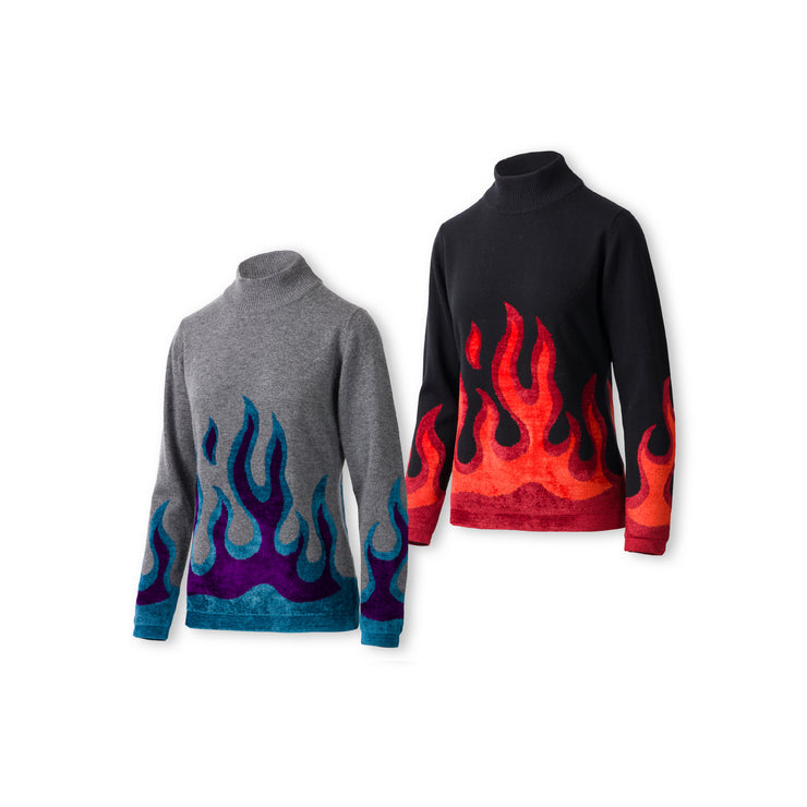 fire jacquard sweater