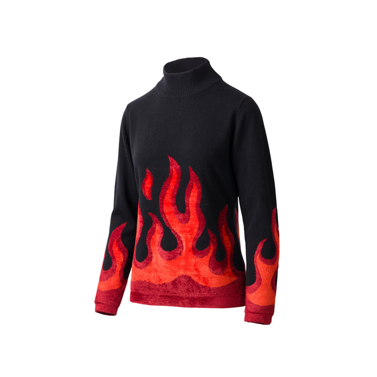 fire jacquard sweater