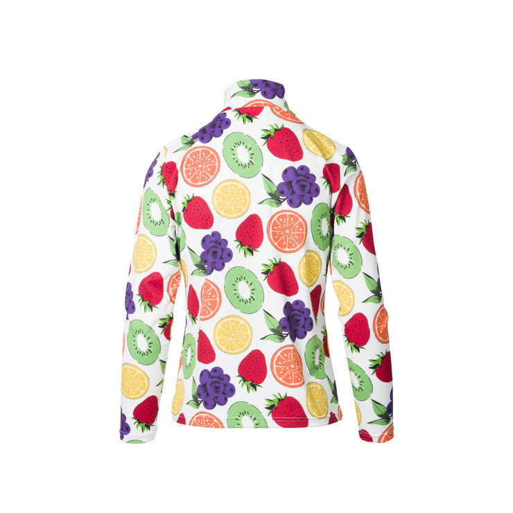 fruit motif long-sleeved pullover