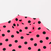 polka dot long-sleeved pullover