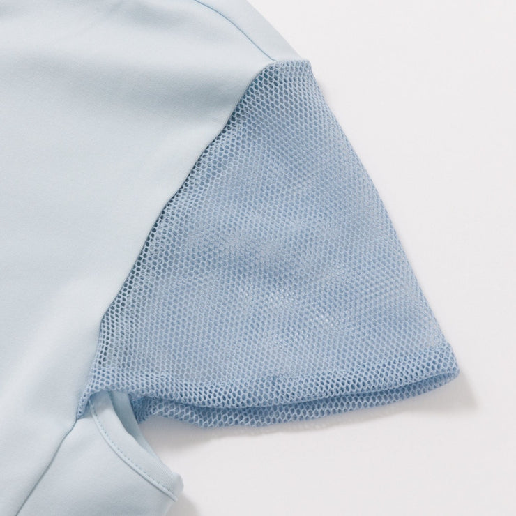 sleeve mesh short-sleeved pullover