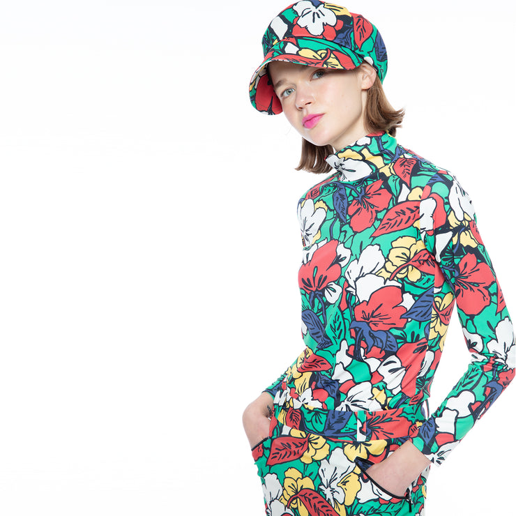 tropical print pullover